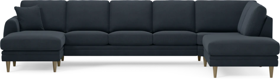 Eden - 3-sits soffa med schäslong vänster och divan höger - Blå