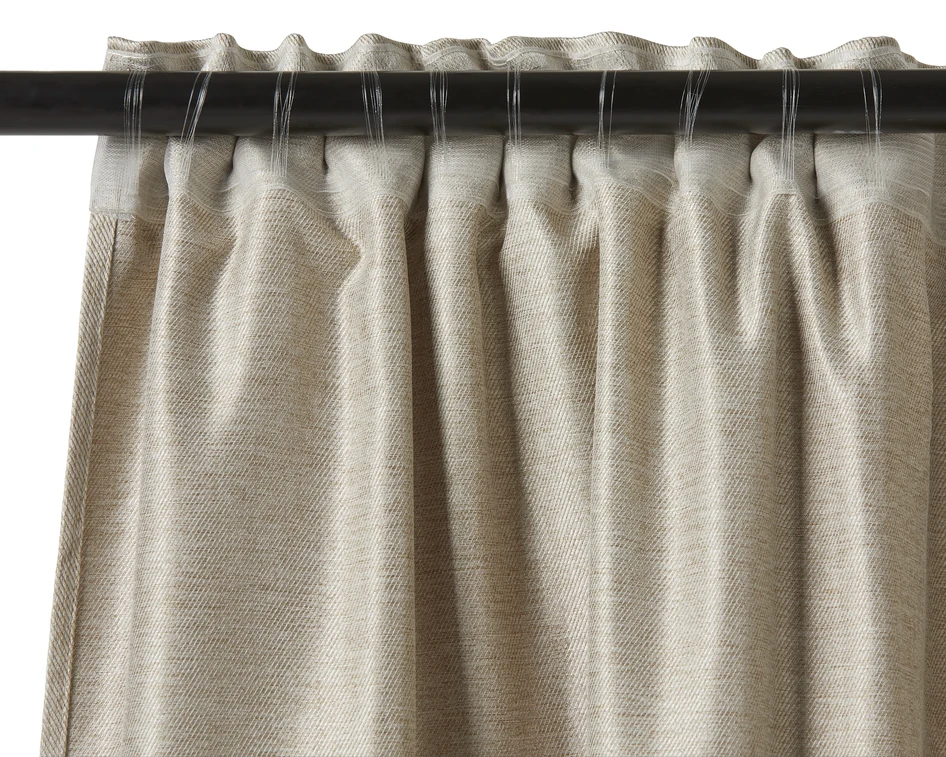 Grace - Rumsförmörkande gardin, 2-pack,135x250 cm - Beige