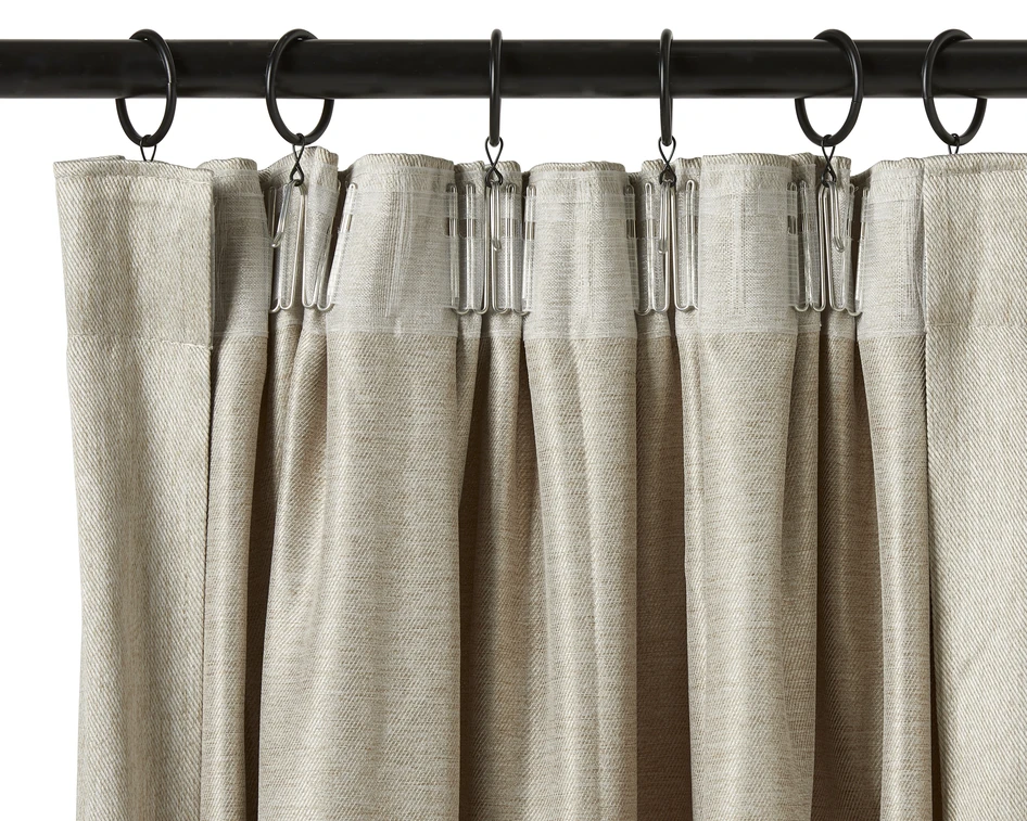 Grace - Rumsförmörkande gardin, 2-pack,135x250 cm - Beige
