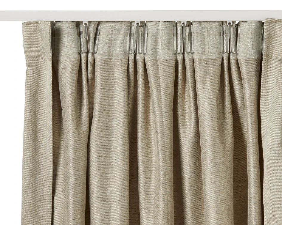 Grace - Rumsförmörkande gardin, 2-pack,135x250 cm - Beige