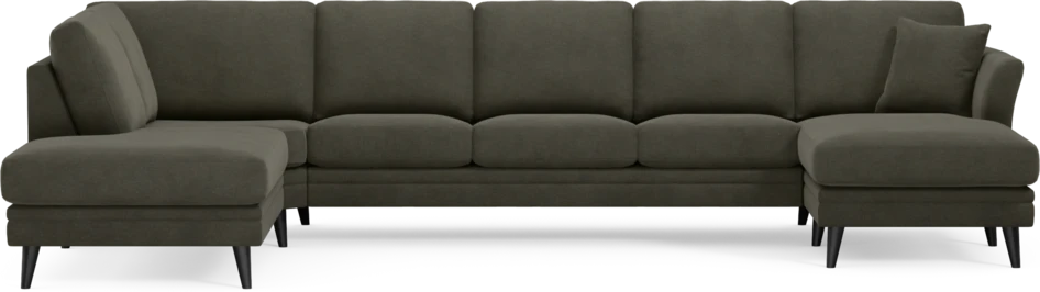 Eden - 3-sits soffa med divan vänster och schäslong höger - Grå