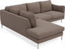 Madison - 2-sits soffa med divan vänster - Brun