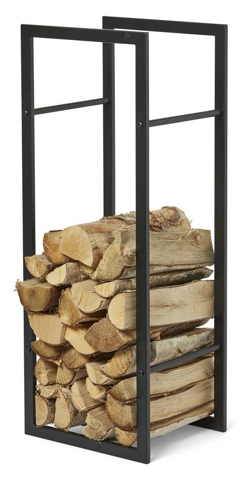 Klyva - Vedställ, 30x25,5x80 cm - Svart