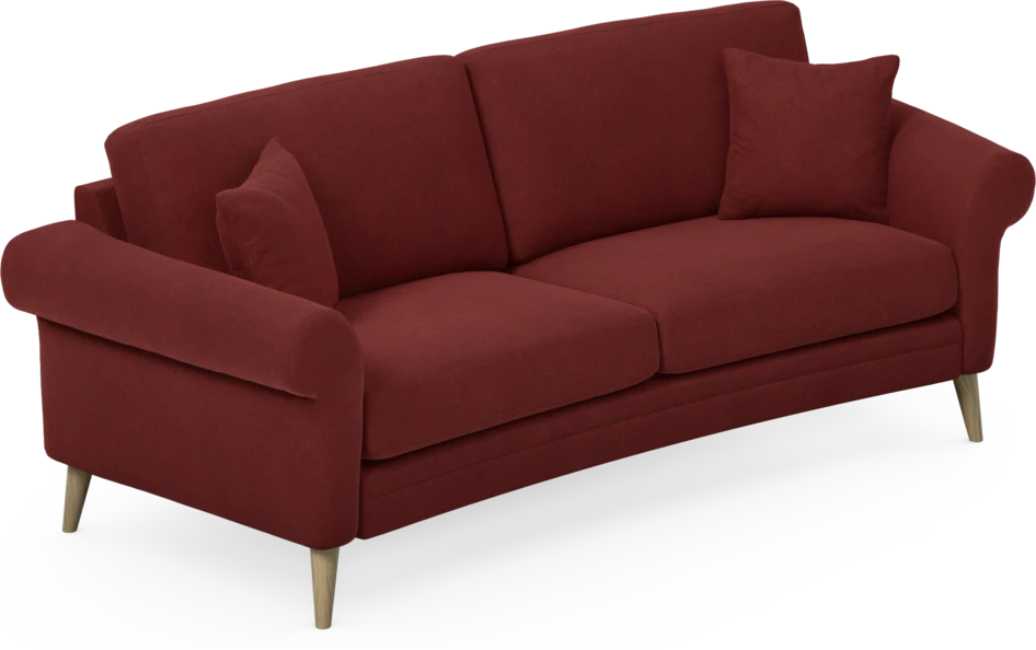 Eden - 2,5-sits soffa svängd - Röd