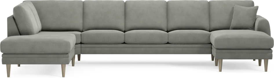 Eden - 3-sits soffa med divan vänster och schäslong höger - Grå