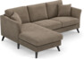 Eden - 2-sits soffa med schäslong - Brun