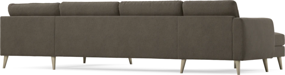 Bridge - 3-sits soffa med schäslong vänster och divan höger - Brun