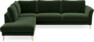 Bridge - 3-sits soffa med divan vänster - Grön