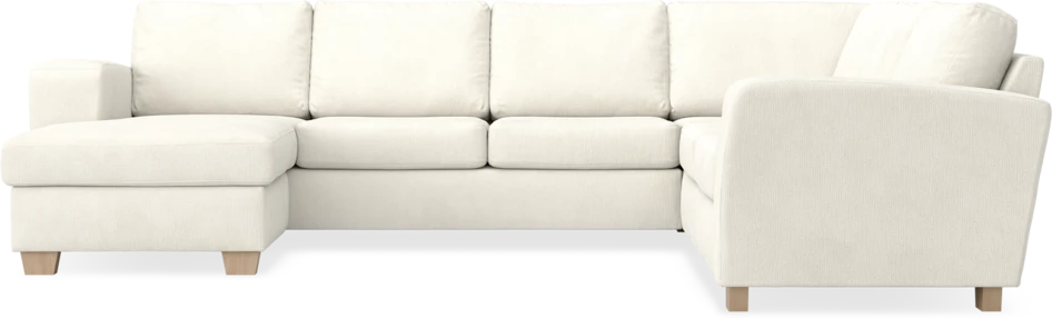 Friday - Hörnsoffa, 3+2-sits med schäslong vänster - Vit