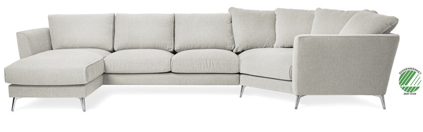 Weekend - 3-sits soffa med schäslong och cosy hörn, vändbar - Beige