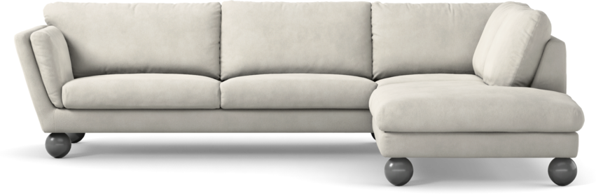 Madison Lux - 3-sits soffa med divan höger - Vit