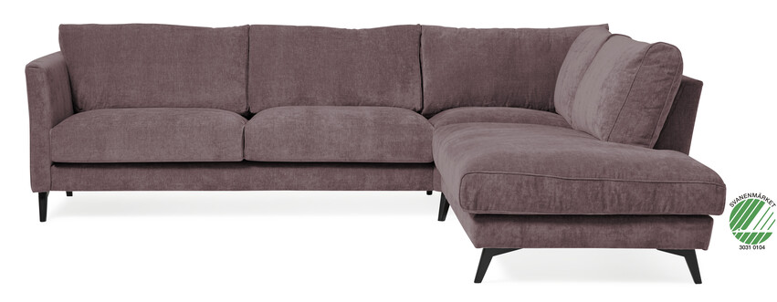 Weekend - 2,5-sits soffa med divan höger - Rosa
