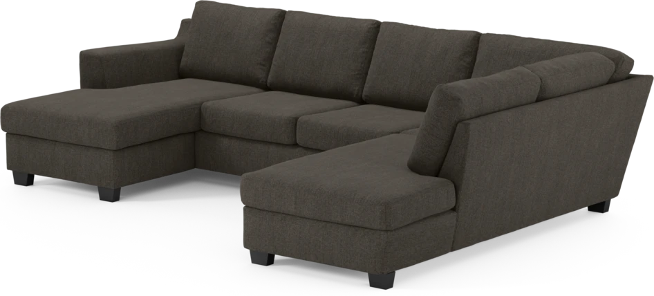 Friday - 3-sits soffa med schäslong vänster och divan höger - Brun