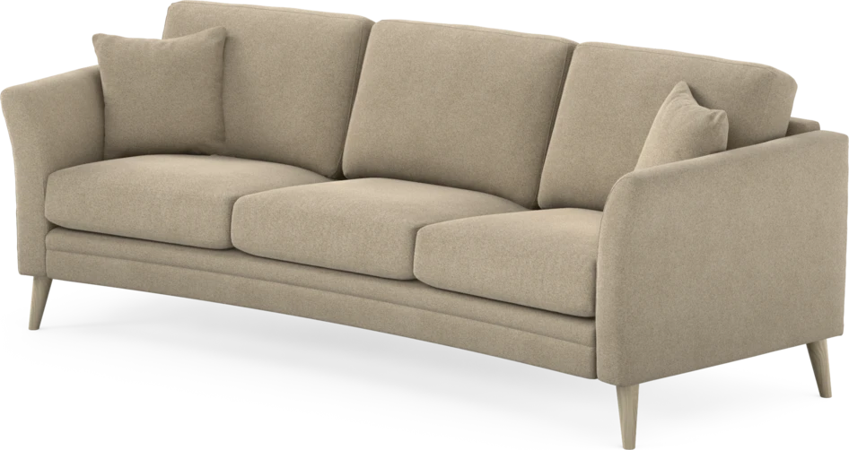 Eden - 3-sits soffa svängd - Beige