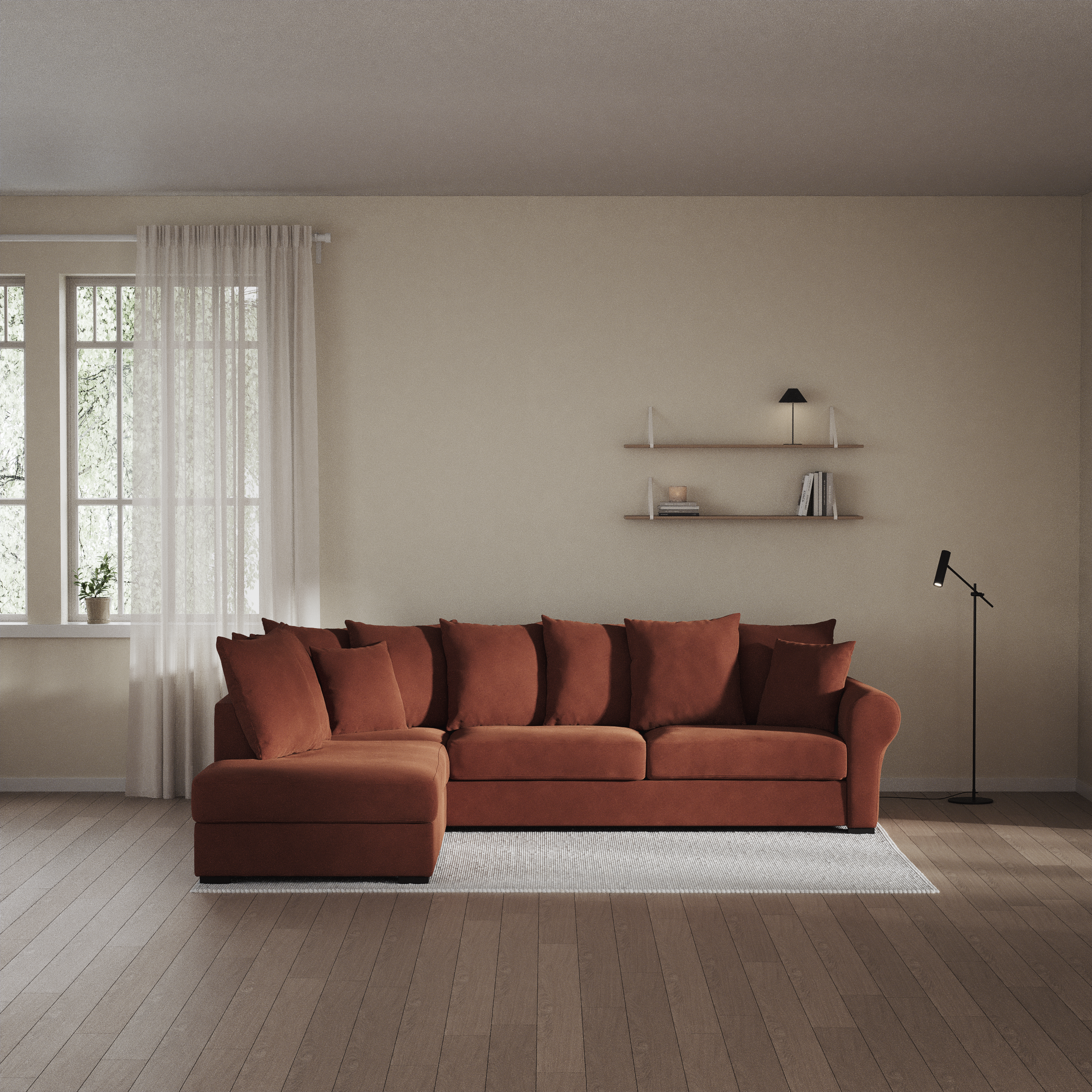Town, 3-sits soffa med divan vänster