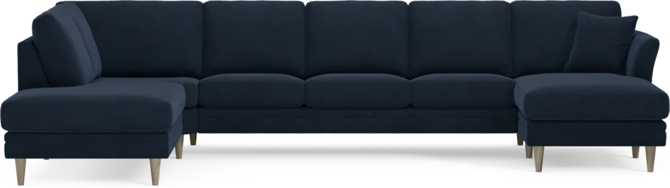 Eden - 3-sits soffa med divan vänster och schäslong höger - Blå