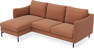 Madison Lux - 2-sits soffa med schäslong vänster - Orange