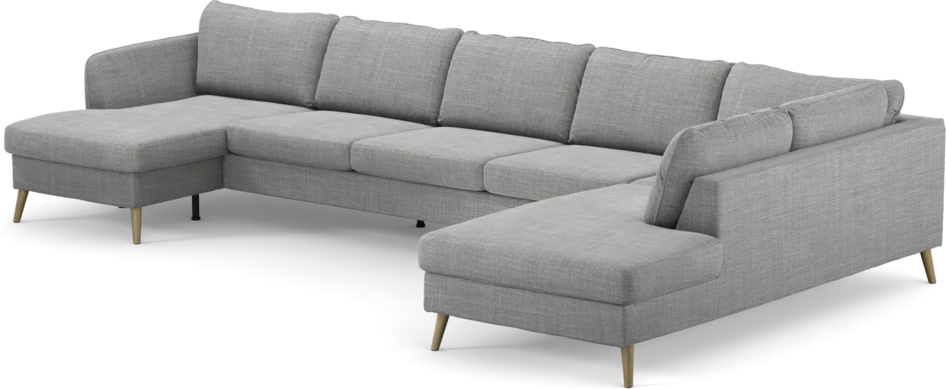 County - 4-sits soffa med schäslong vänster och divan höger - Grå