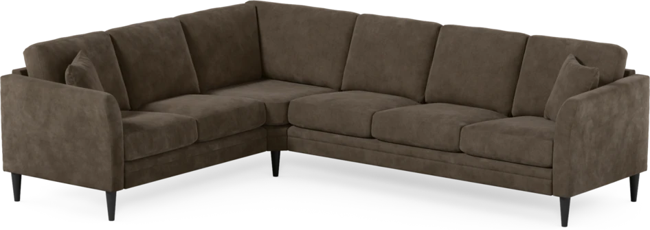 Eden - Hörnsoffa, 2+3-sits - Brun