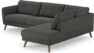 Bridge - 3-sits soffa med divan höger - Grå
