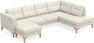 Rio - 3-sits soffa med schäslong vänster och divan höger - Vit