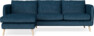 Madison Lux - 2-sits soffa med schäslong vänster - Blå