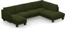 Madison Lux - 2-sits soffa med schäslong vänster och divan höger - Grön