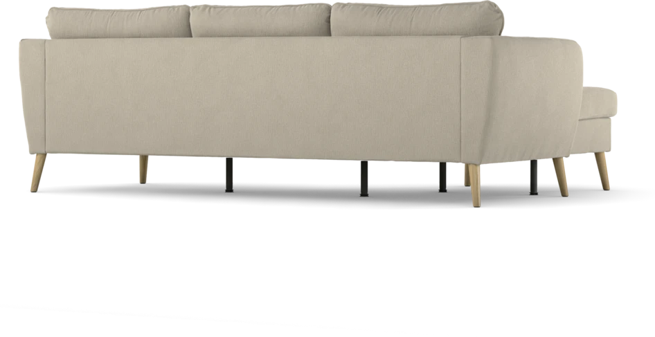 County - 3-sits soffa med flyttbar schäslong - Grå