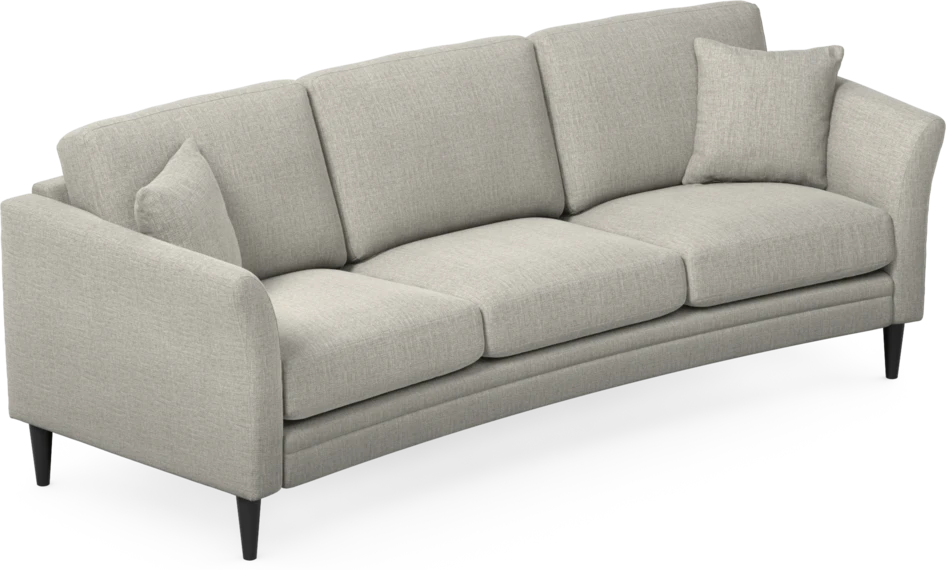 Eden - 3-sits soffa svängd - Grå