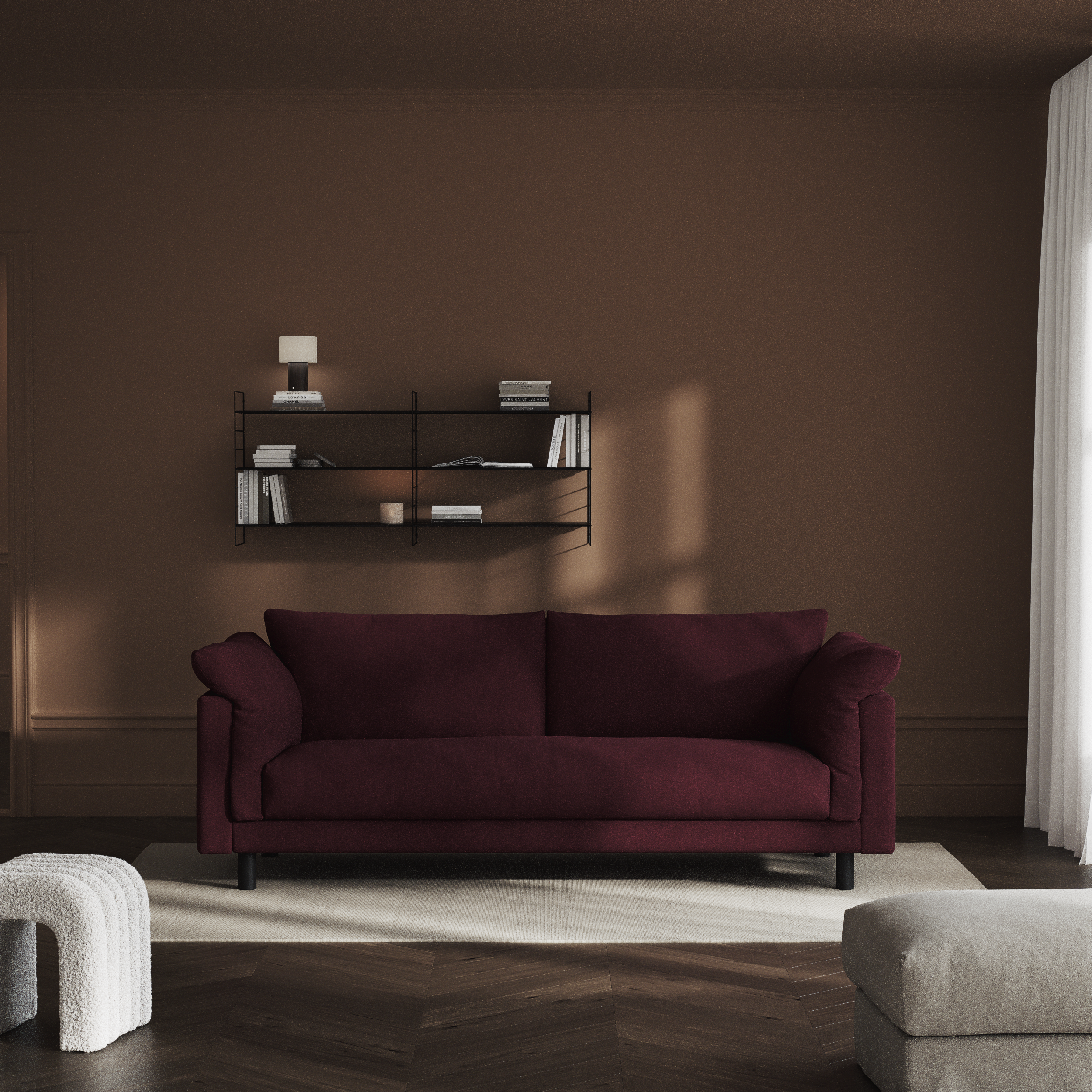 Cherrie - 3-sits soffa, hel dyna, fast klädsel - inspiration
