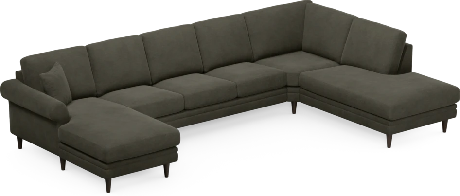 Eden - 3-sits soffa med schäslong vänster och divan höger - Grå