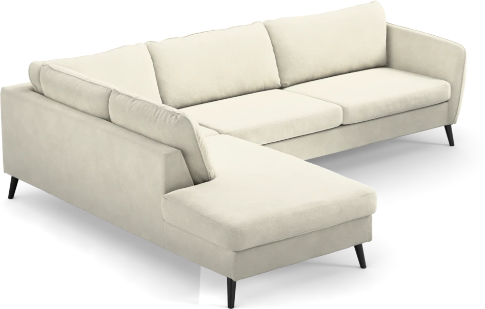 County - 2,5-sits soffa med divan vänster - Vit
