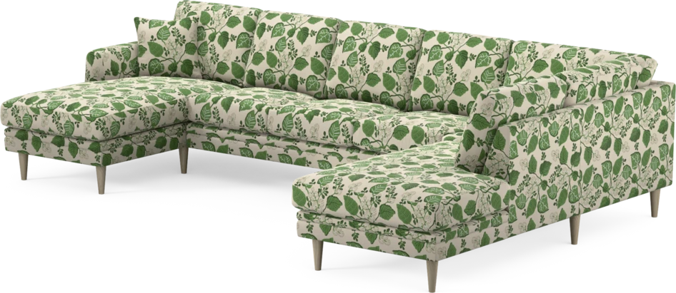 Eden - 3-sits soffa med schäslong vänster och divan höger - Flerfärgad