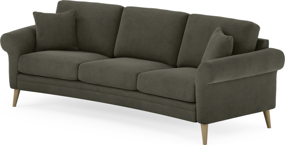 Eden - 3-sits soffa svängd - Grå