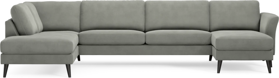 Bridge - 3-sits soffa med divan vänster och schäslong höger - Grå