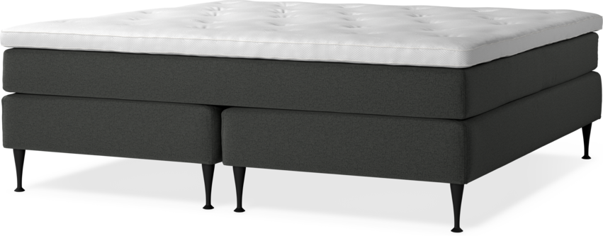 Delux Sense - Kontinentalsäng, dubbelsäng med bäddmadrass - Grå