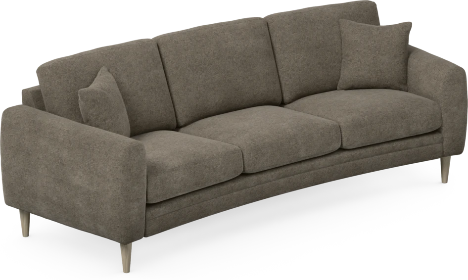 Eden - 3-sits soffa svängd - Brun