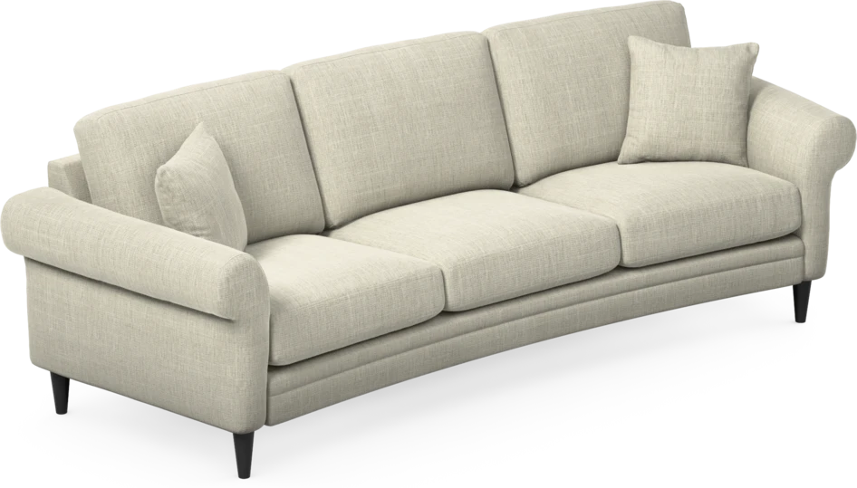 Eden - 3-sits soffa svängd - Beige