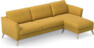 Bridge - 3-sits soffa med schäslong höger - Gul