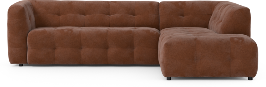 Bella - 3-sits soffa med divan höger - Orange