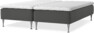 Delux Sense - Ramsäng, dubbelsäng med bäddmadrass - Grå