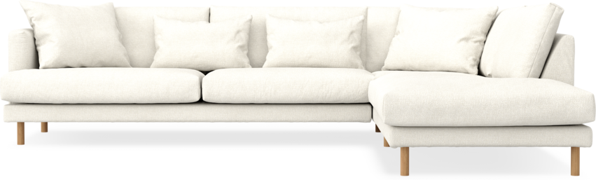 Harper - 3-sits soffa med divan höger - Vit