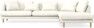 Harper - 3-sits soffa med divan höger - Vit