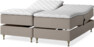 Delux Dream - Ställbar säng, dubbelsäng med bäddmadrass - Beige