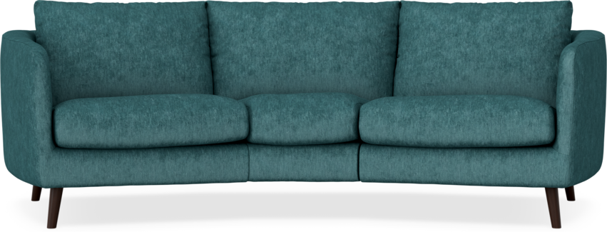 Madison - 3-sits soffa svängd, 70 cm - Turkos