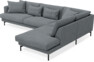 Harper - 3-sits soffa med divan höger - Blå