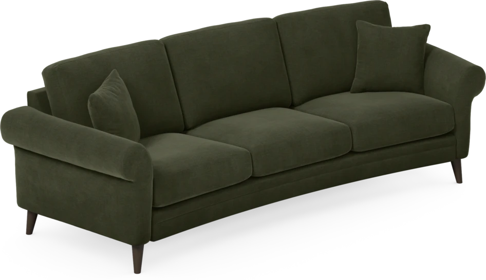Eden - 3-sits soffa svängd - Grön