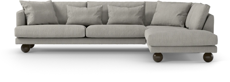 Harper - 3-sits soffa med divan höger - Grå