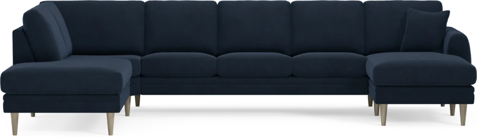 Eden - 3-sits soffa med divan vänster och schäslong höger - Blå