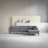 County - 2,5-sits soffa med divan höger - Grå